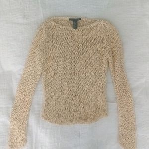 Theory Linen & Silk Blend Open Knit Sweater